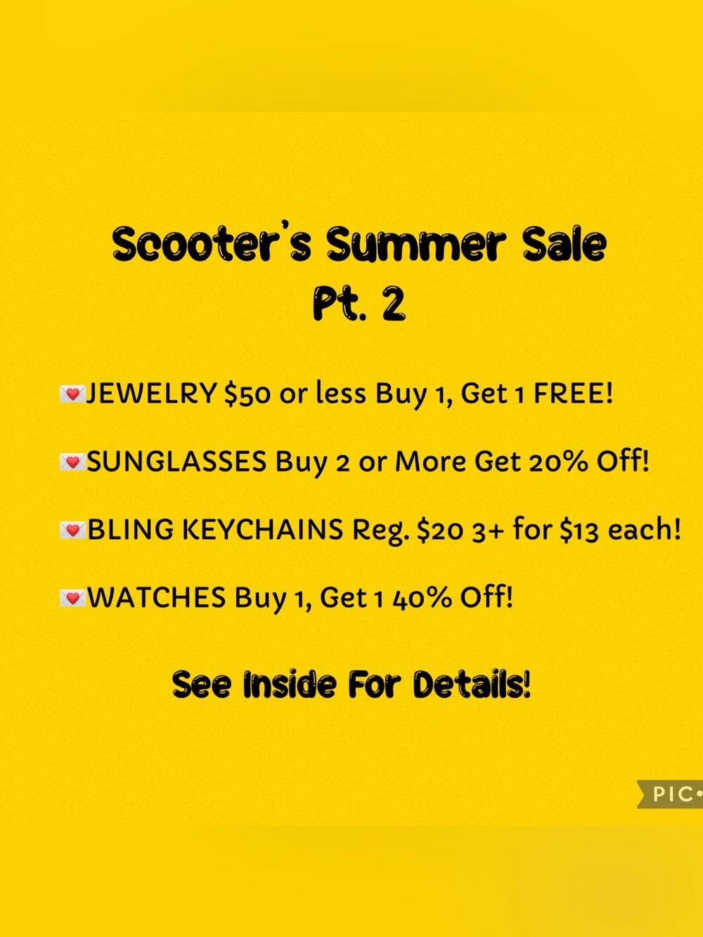 💕 Scooter’s Summer Sale!  Part 2! 💕 See Inside for Details!